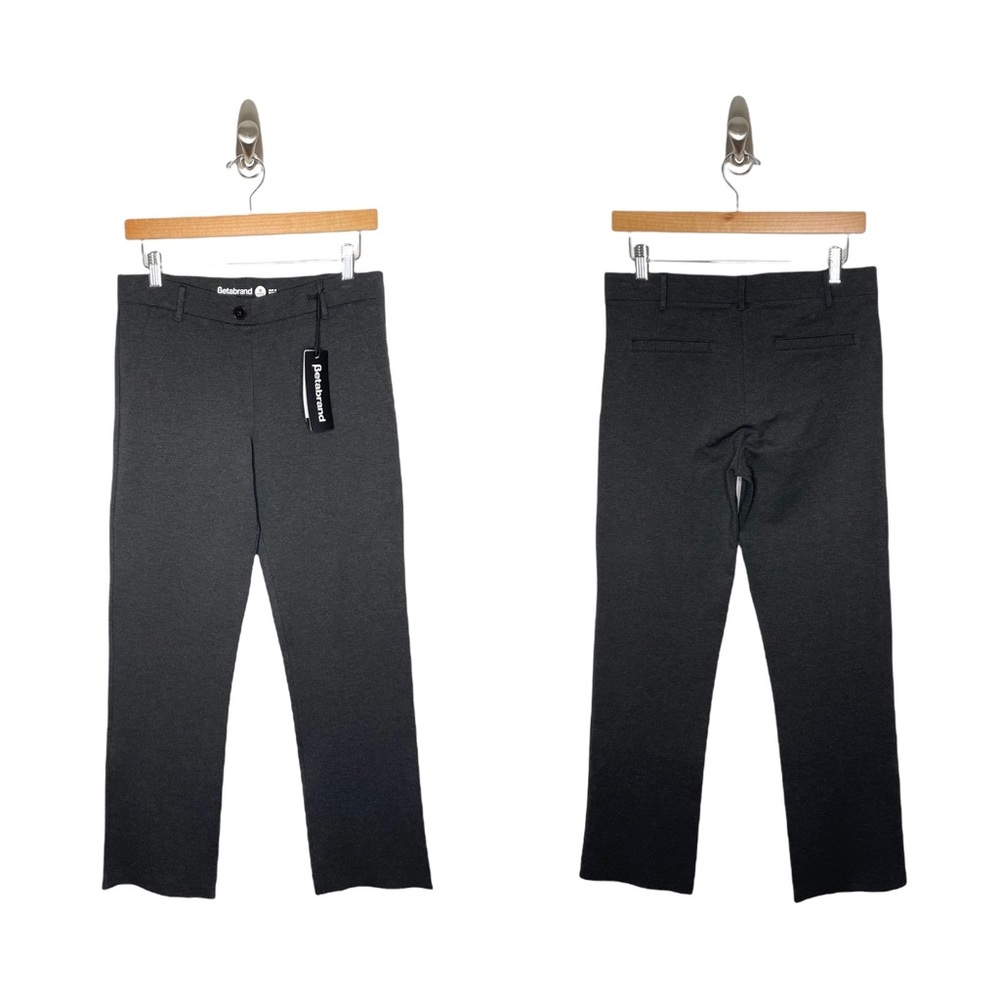 Betabrand | NWT Straight Leg Dress Pant Yoga Pant Charcoal Gray MP